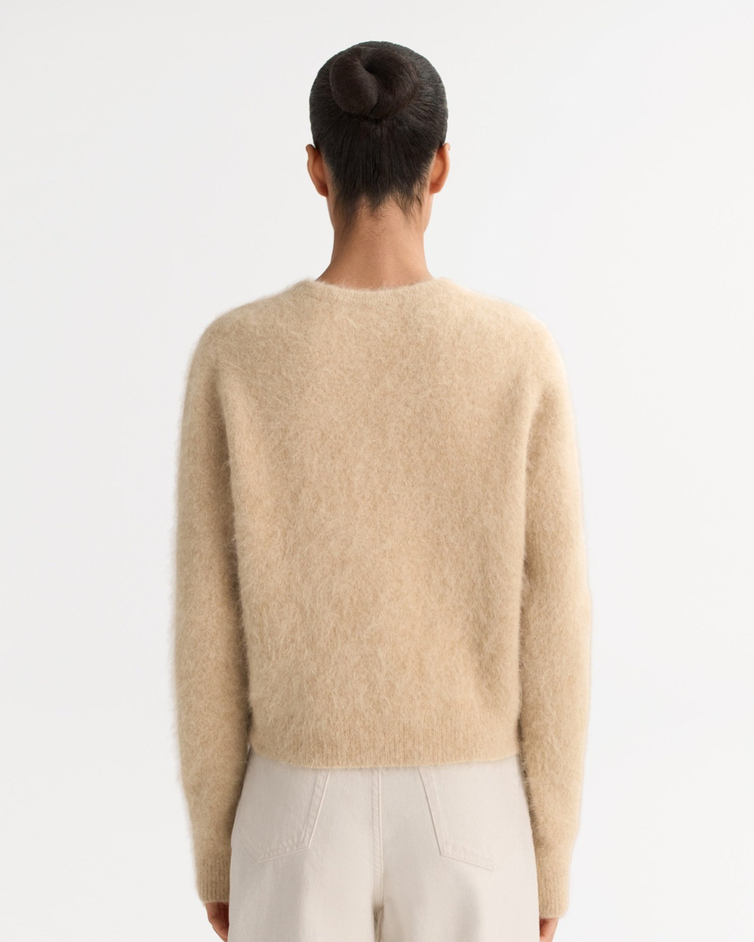 Alpaca Cardigan in Light Camel by SOFT GOAT
