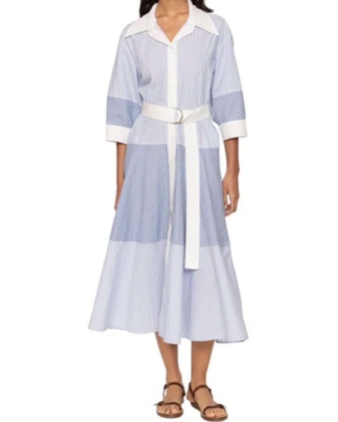 Helmi Striped Shirt Dress in Blue by Sea New York