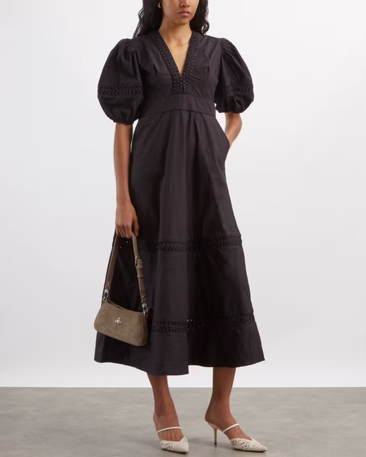 Odessa Dress in Black by Scarlett Poppies
