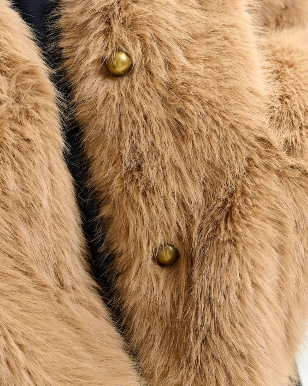 Ijacket Faux Fur Jacket in Brown by Essentiel Antwerp