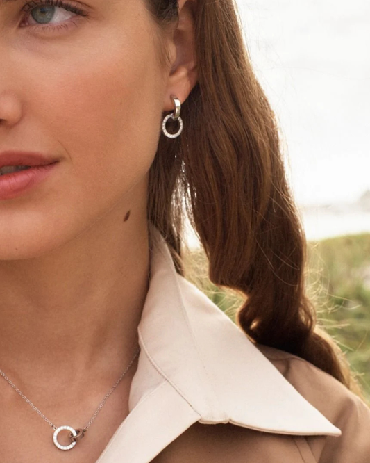 Eternal Orbit Earrings in Silver by EDBLAD