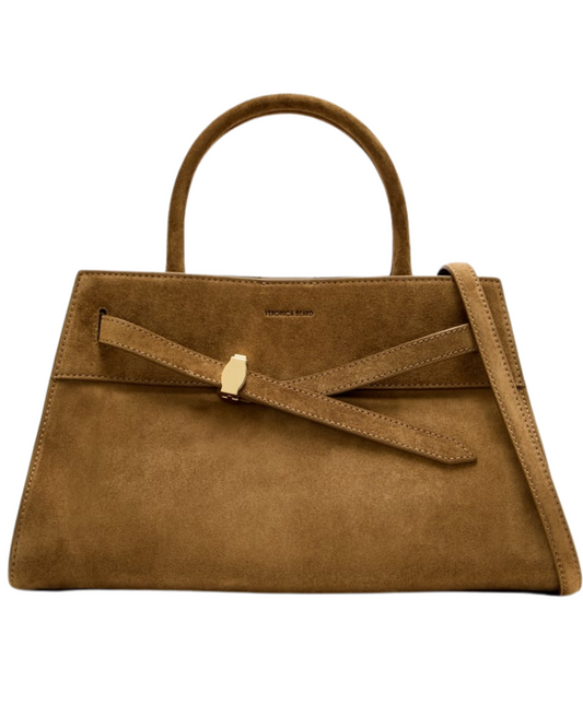 Suede Dash Bag in Acorn by Veronica Beard