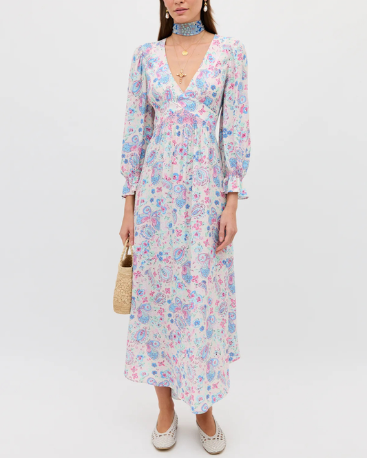 Mireta Dress in Cara Floral Cream by RIXO