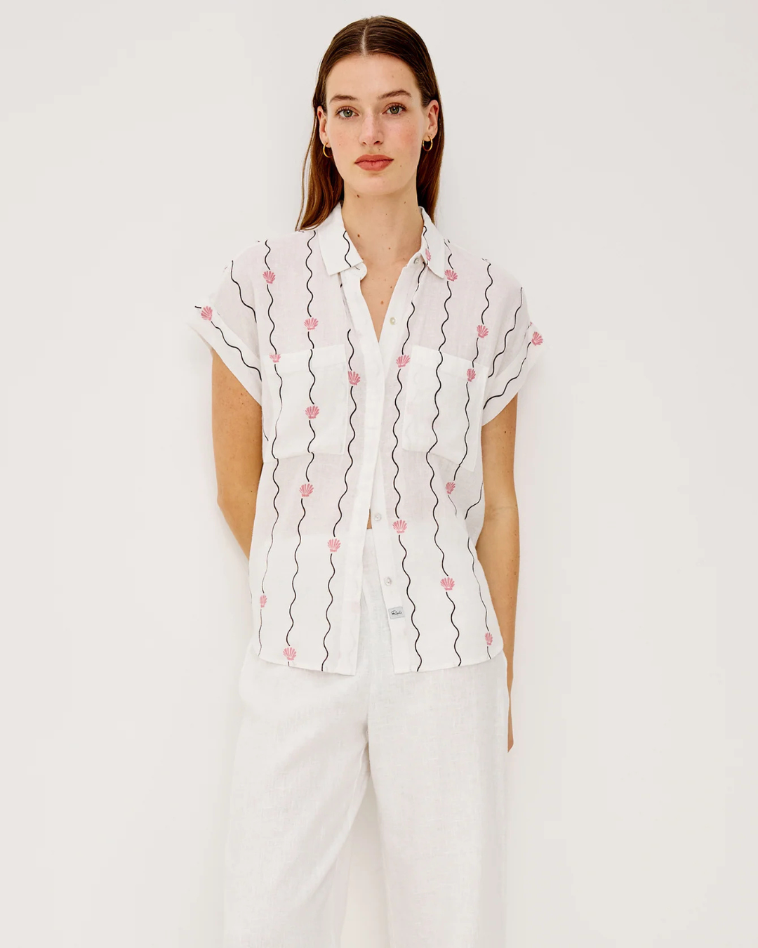 Cito Blouse in Striped Seashells by Rails