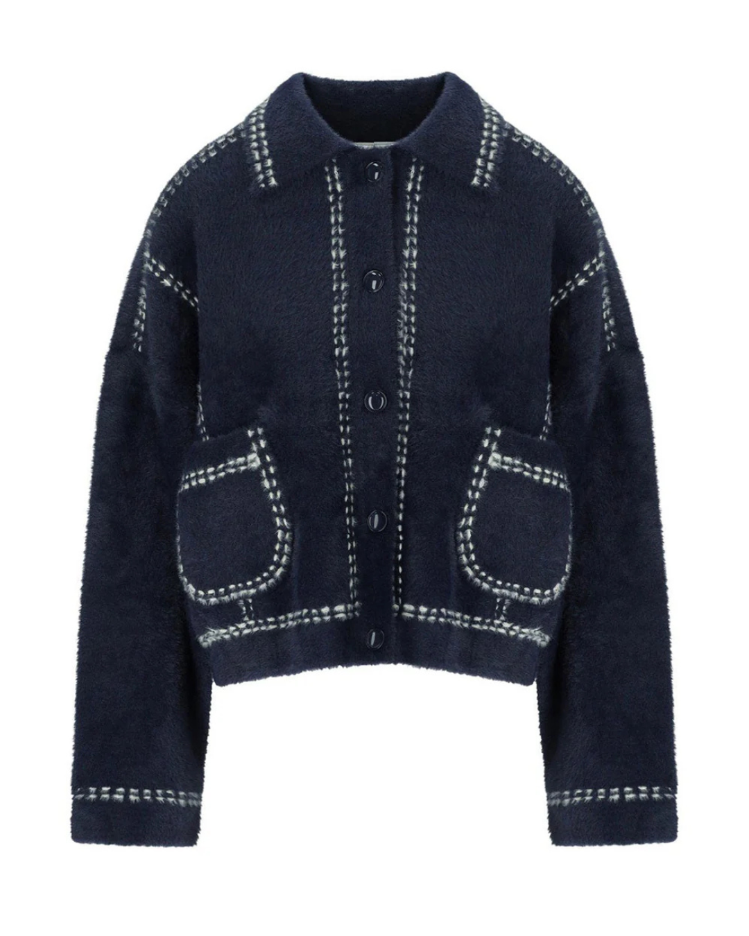 Ihoops Cardigan in Navy by Essentiel Antwerp