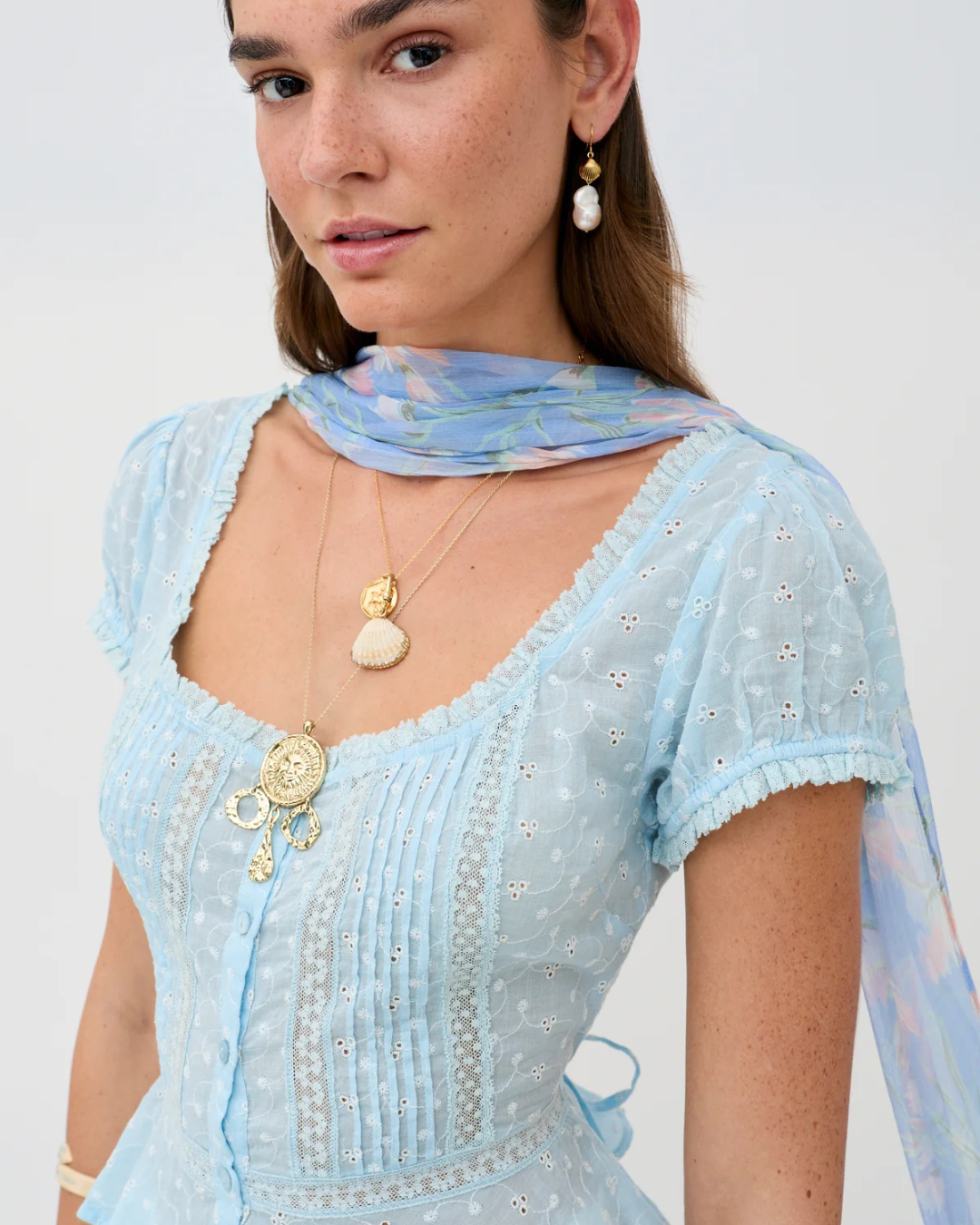 Sandi Top in Powder Blue by RIXO