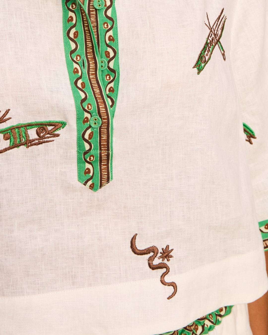 Wanda Embroidered Shirt by Alemais