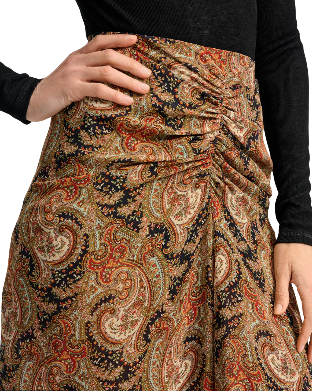 Sira Silk Midi Skirt by Veronica Beard