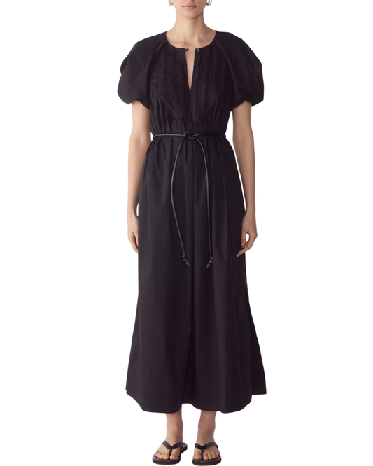 Raven Dress in Black Poplin by Foemina