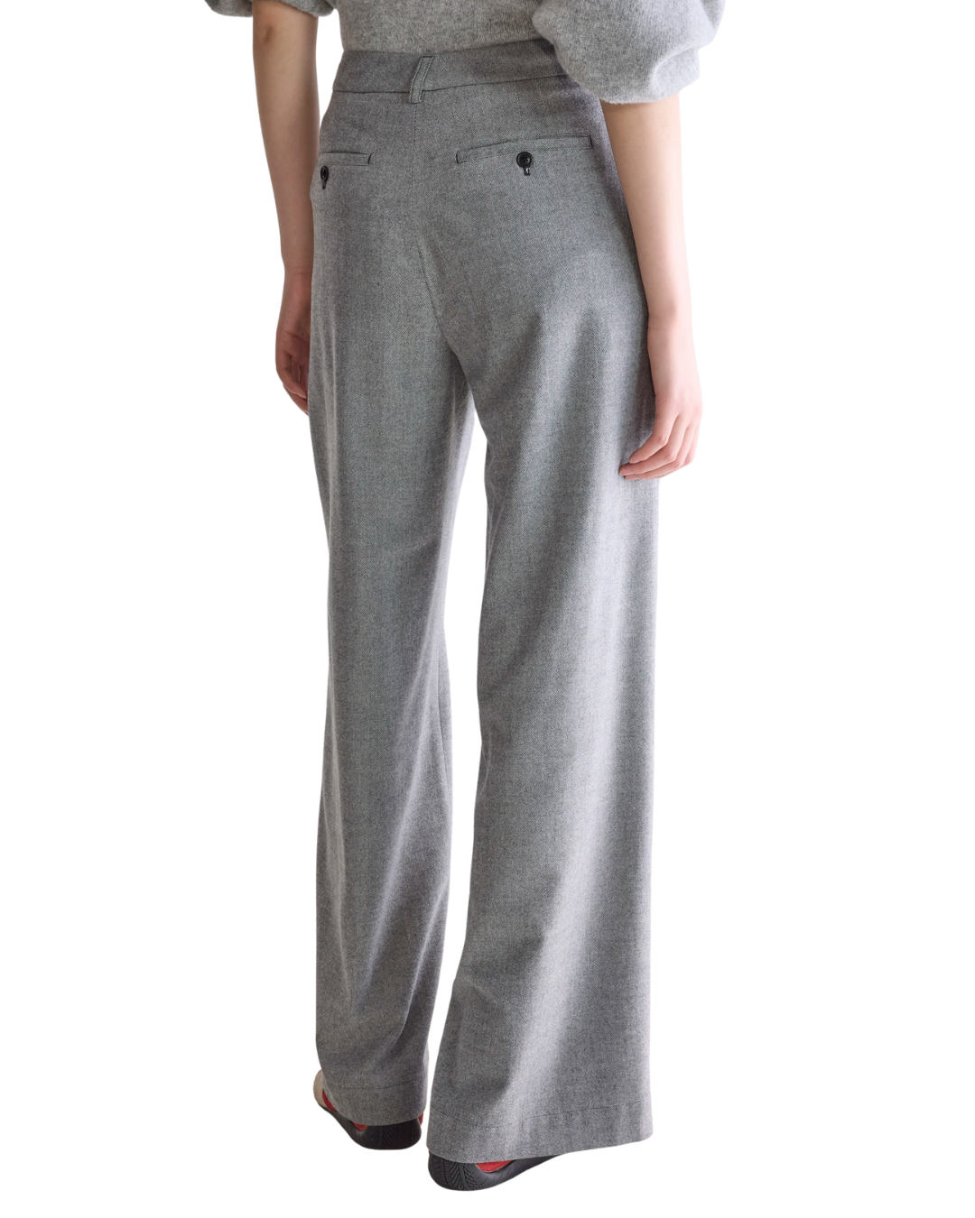Volkert Wide Tailored Trousers in Mid Grey by Bellerose