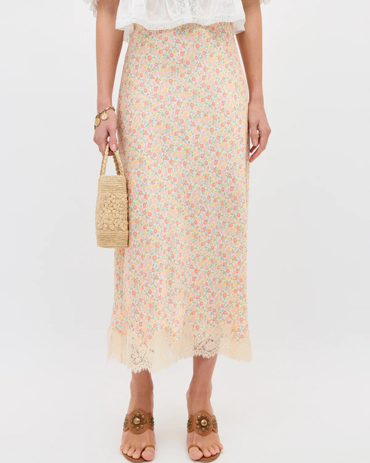 Matilde Skirt in Katie Floral Cream by RIXO