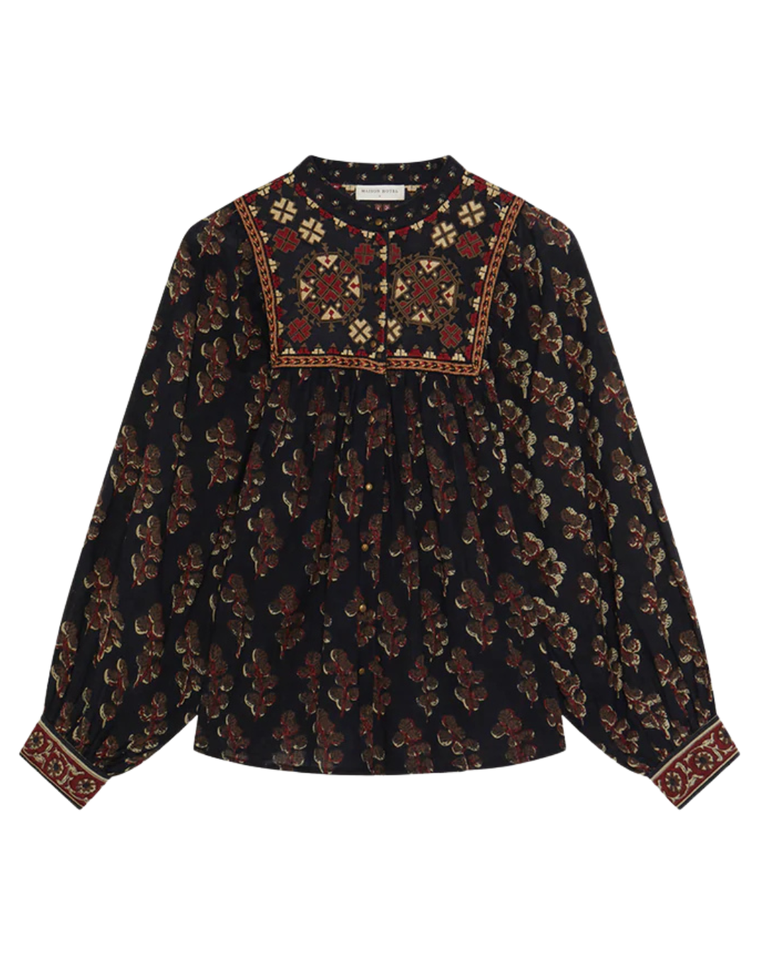 Scarlet Blouse in Black Coffee by Maison Hotel