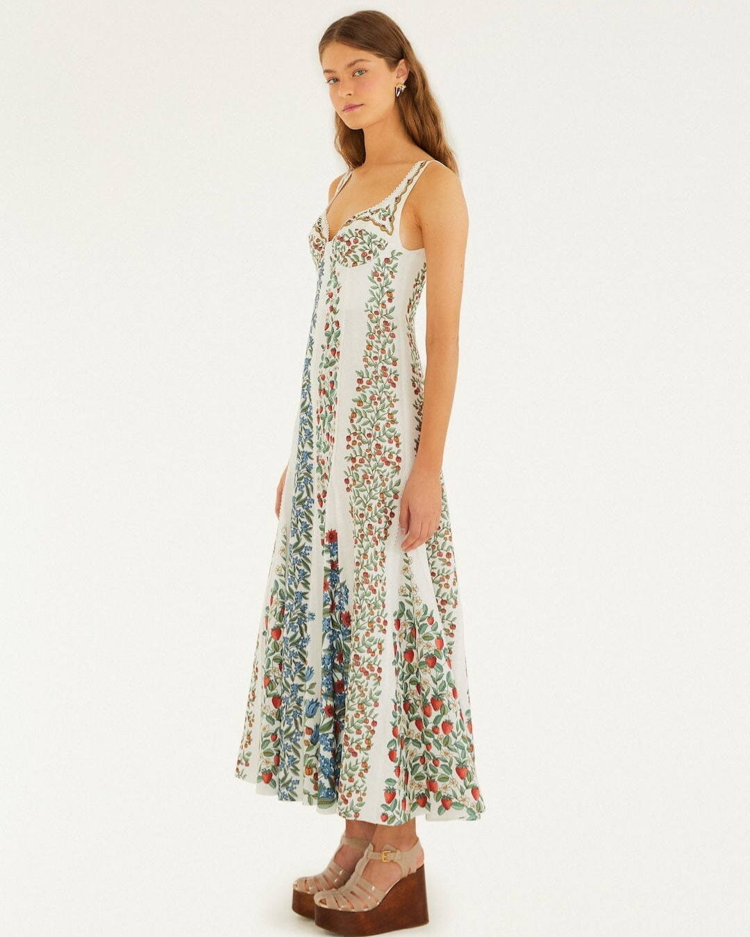 Fruit Beauty Maxi Dress in Off White by FARM Rio