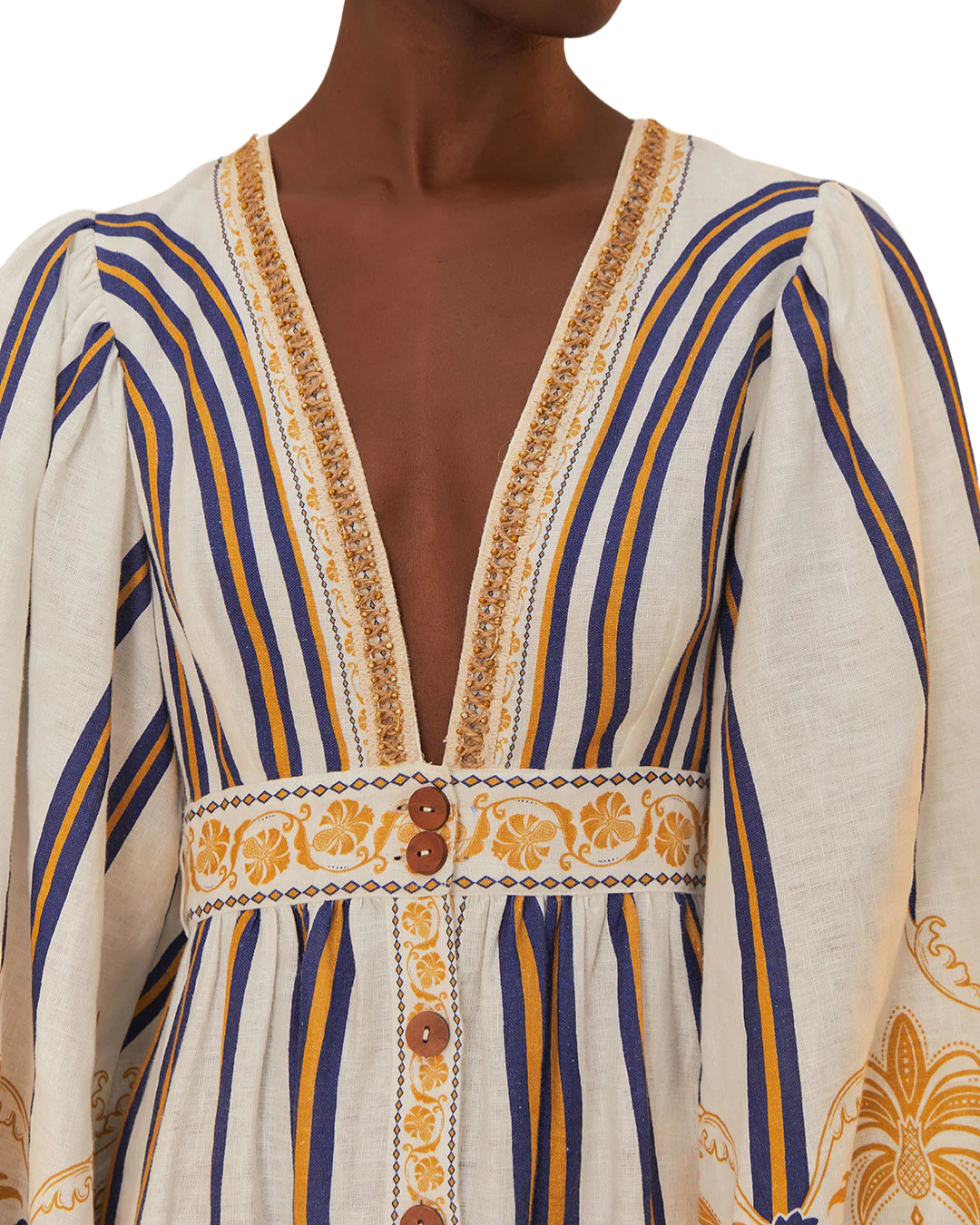 Off-White Pineapple Deco Maxi Dress by FARM Rio