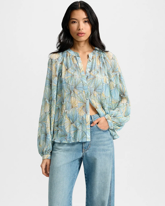 Fennel Pleated Blouse by Veronica Beard