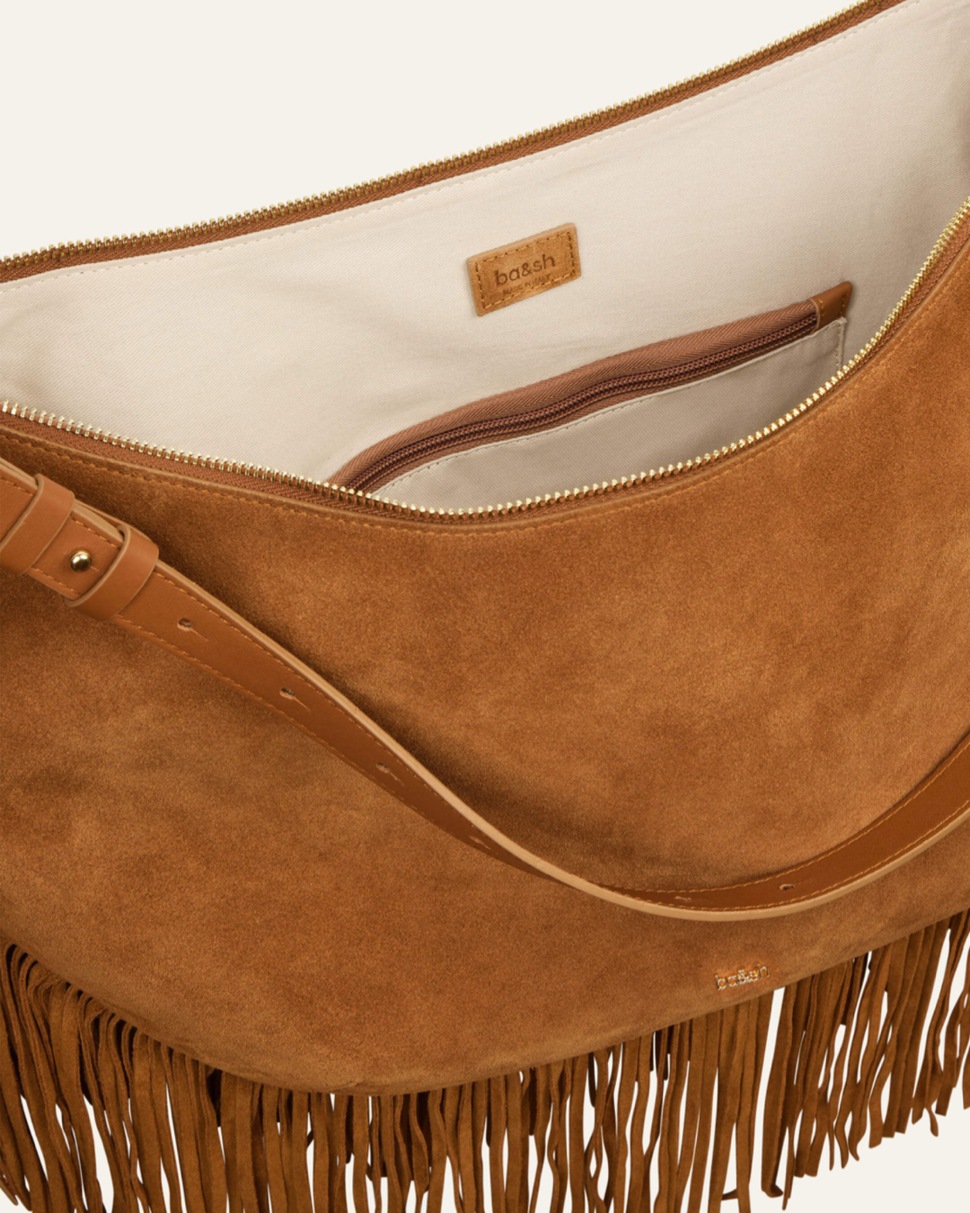 XL Franges Suede Shoulder Bag by BA&SH