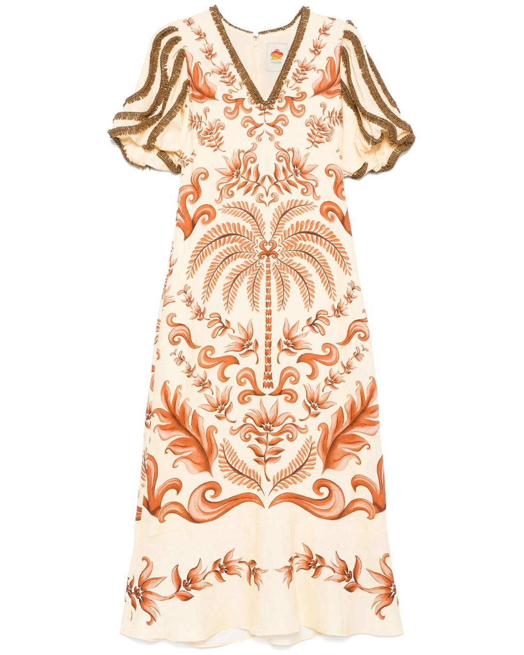 Off-White Milani Euroflax™ Premium Linen Maxi Dress by FARM Rio