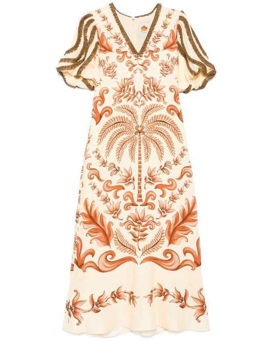 Off-White Milani Euroflax™ Premium Linen Maxi Dress by FARM Rio