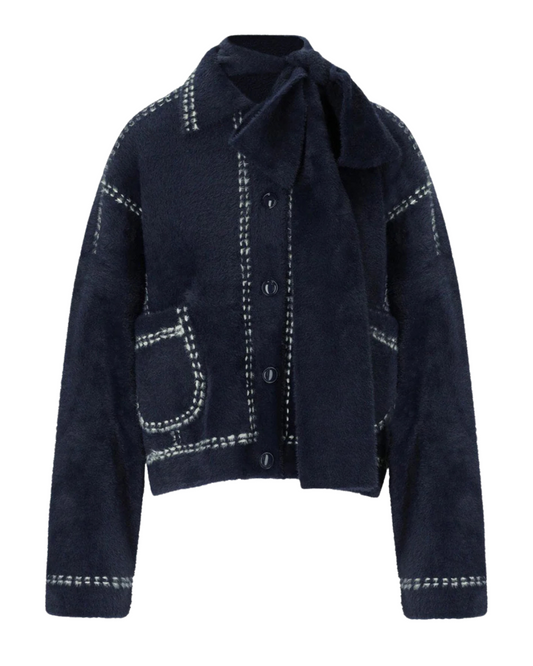Ihoops Cardigan in Navy by Essentiel Antwerp