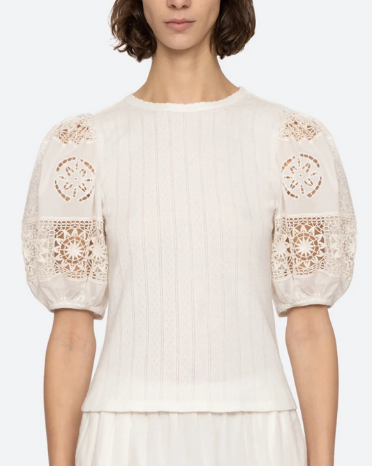 Dahlia Eyelet Sleeve Tee by Sea New York