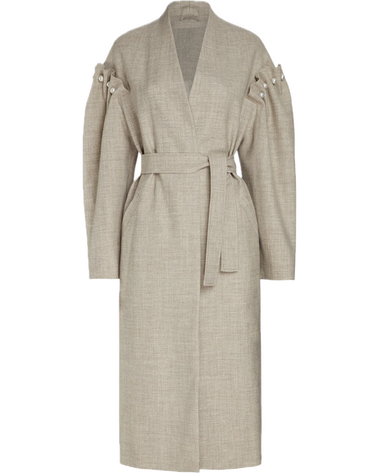 Dree Grey Undyed Coat by AKYN