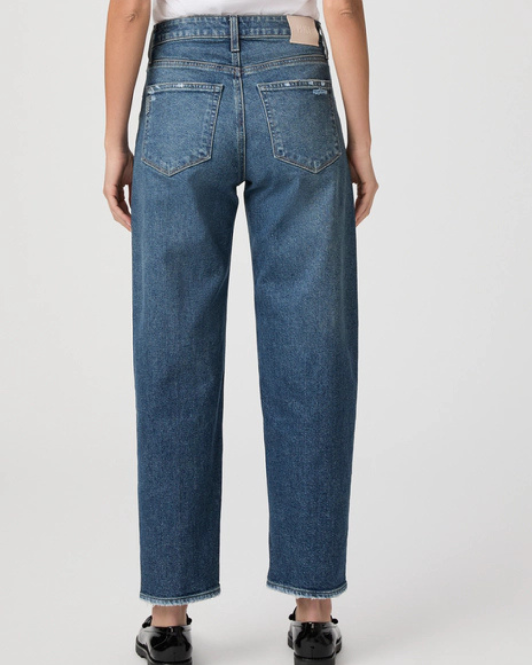 Alexis High Rise Barrel Jeans in Lovejoy Distressed by Paige