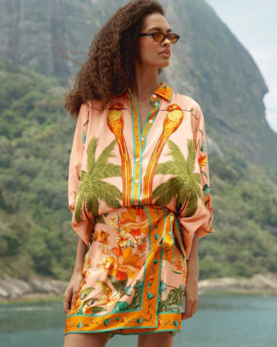 Birds Mini Skirt in Canto Dos Passaros by Farm Rio
