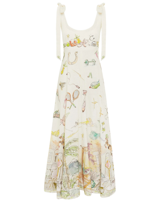 Anouk Ballet Sundress in Cream by Alemais