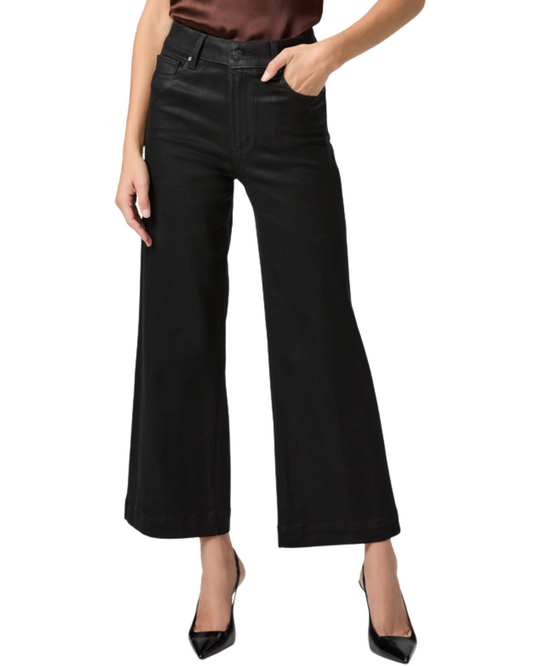Anessa Wide Leg Jean in Black Fog LuxCoat by Paige