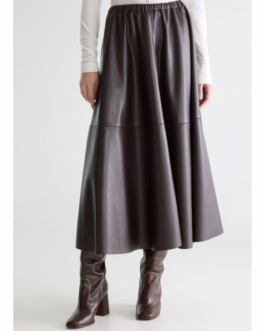 Hezra Faux Leather Long Skirt by Bellerose