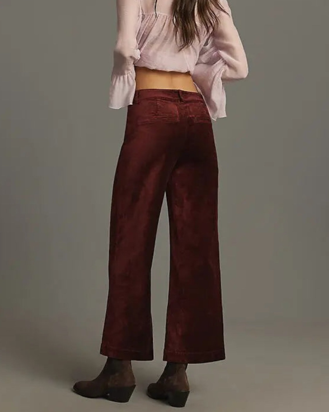 Clean Front Anessa Trousers in Aubergine by Paige