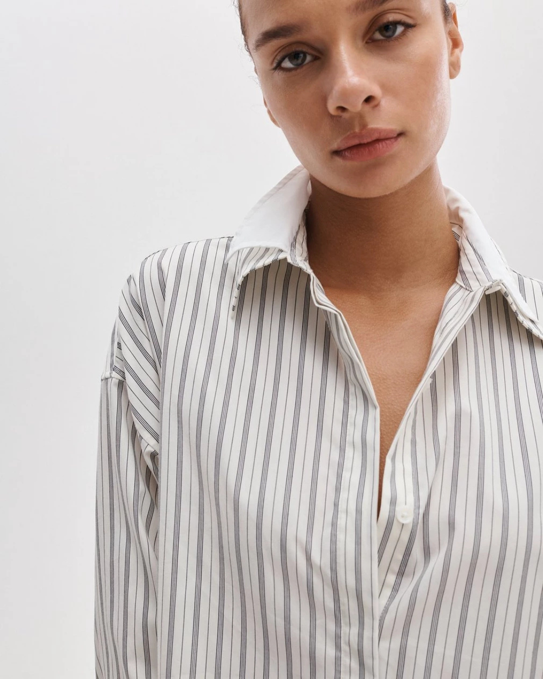 Marin Stripe Layered Shirt in Cream Stripe by Rag & Bone