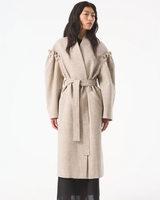 Dree Grey Undyed Coat by AKYN