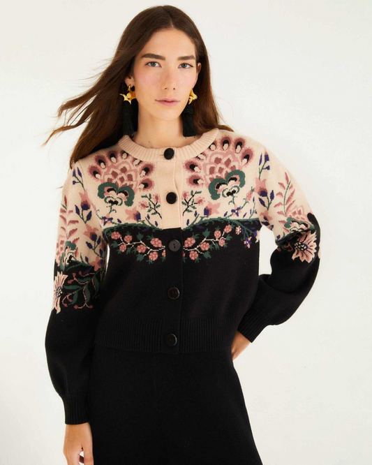 Belle Garden Mixed Knit Cardigan by FARM Rio