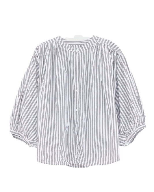 Ink Striped Cropped Blouse by Bellerose