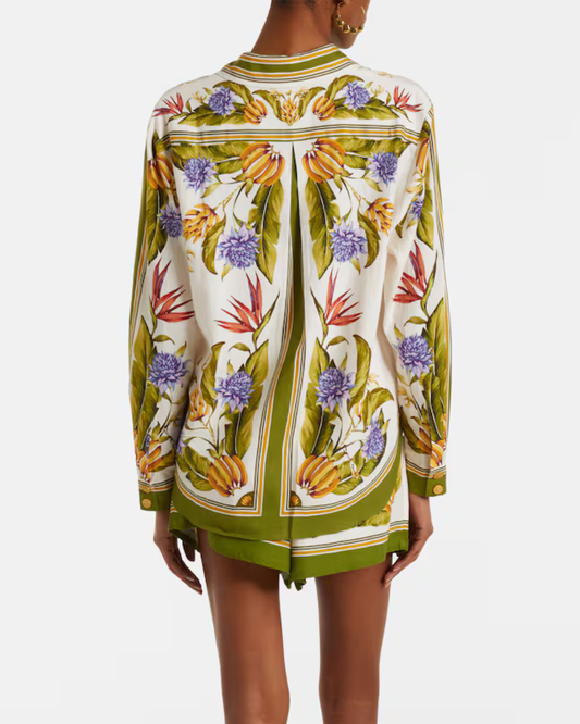 Tropical Scarf Sand Shirt by FARM Rio