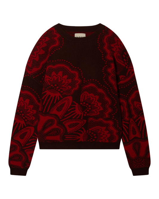 Doily Crew Jumper in Hickory Claret by Jumper 1234