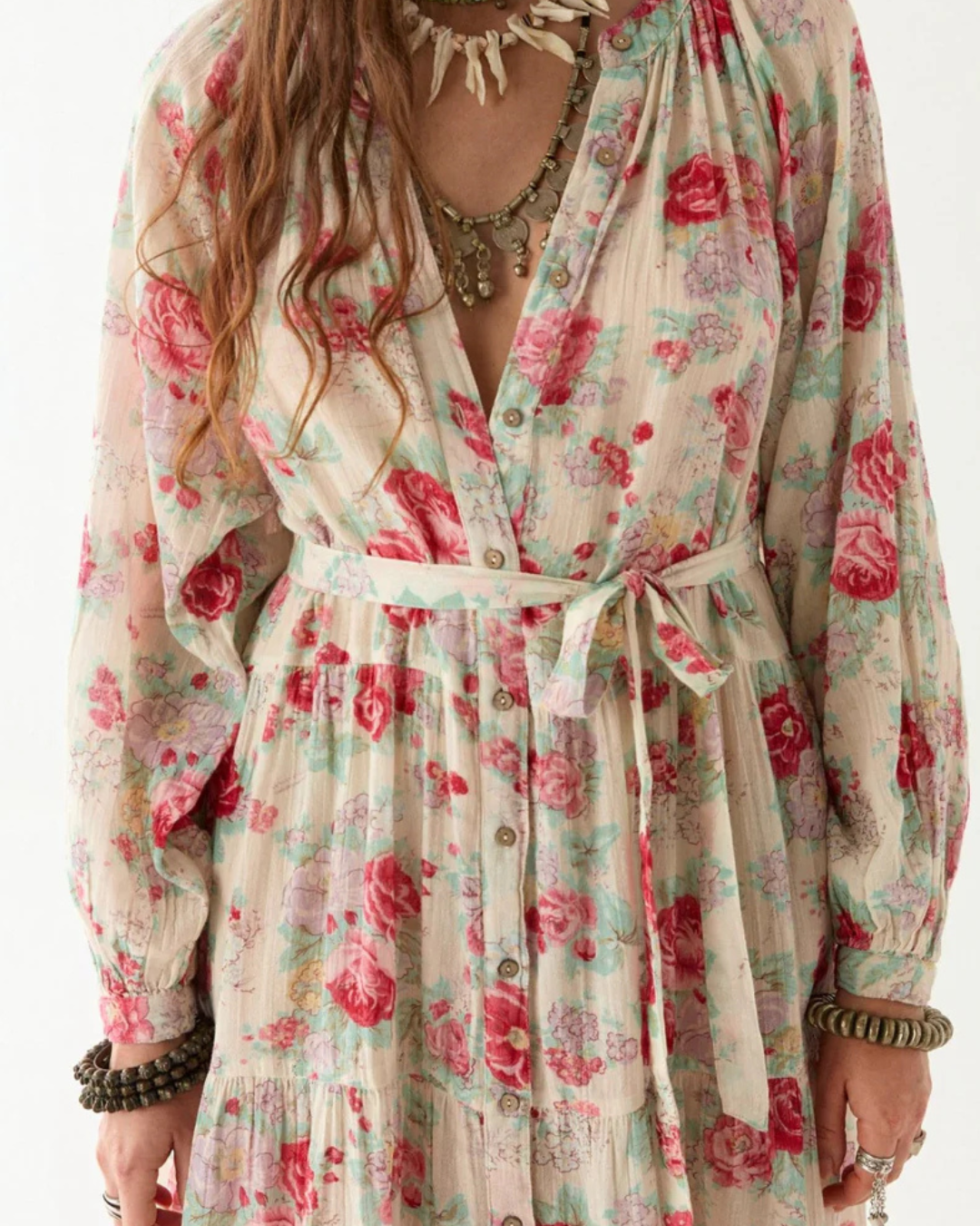 Agustina Dress in Candy Roses by Maison Hotel
