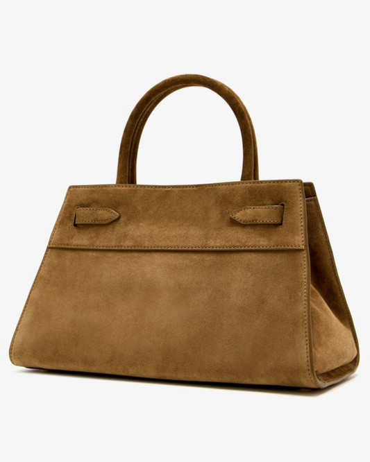 Suede Dash Bag in Acorn by Veronica Beard