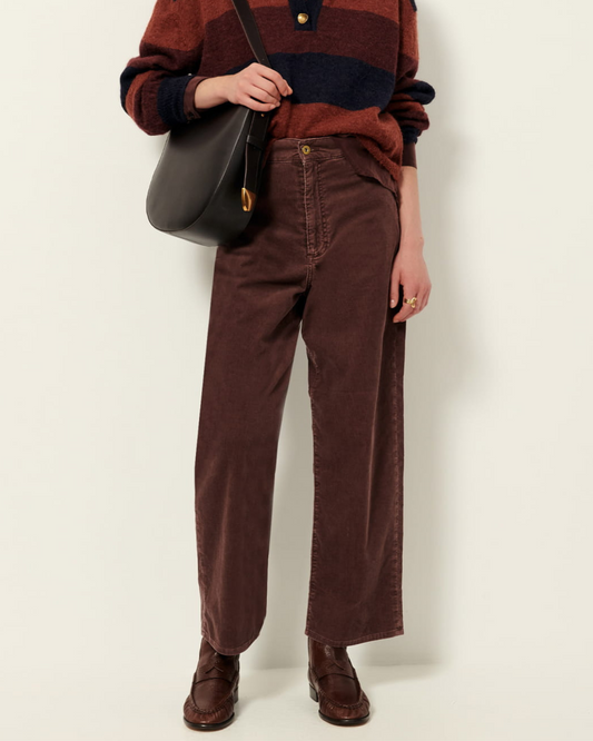 Velvet Cruise Trousers in Coffea by Sessún