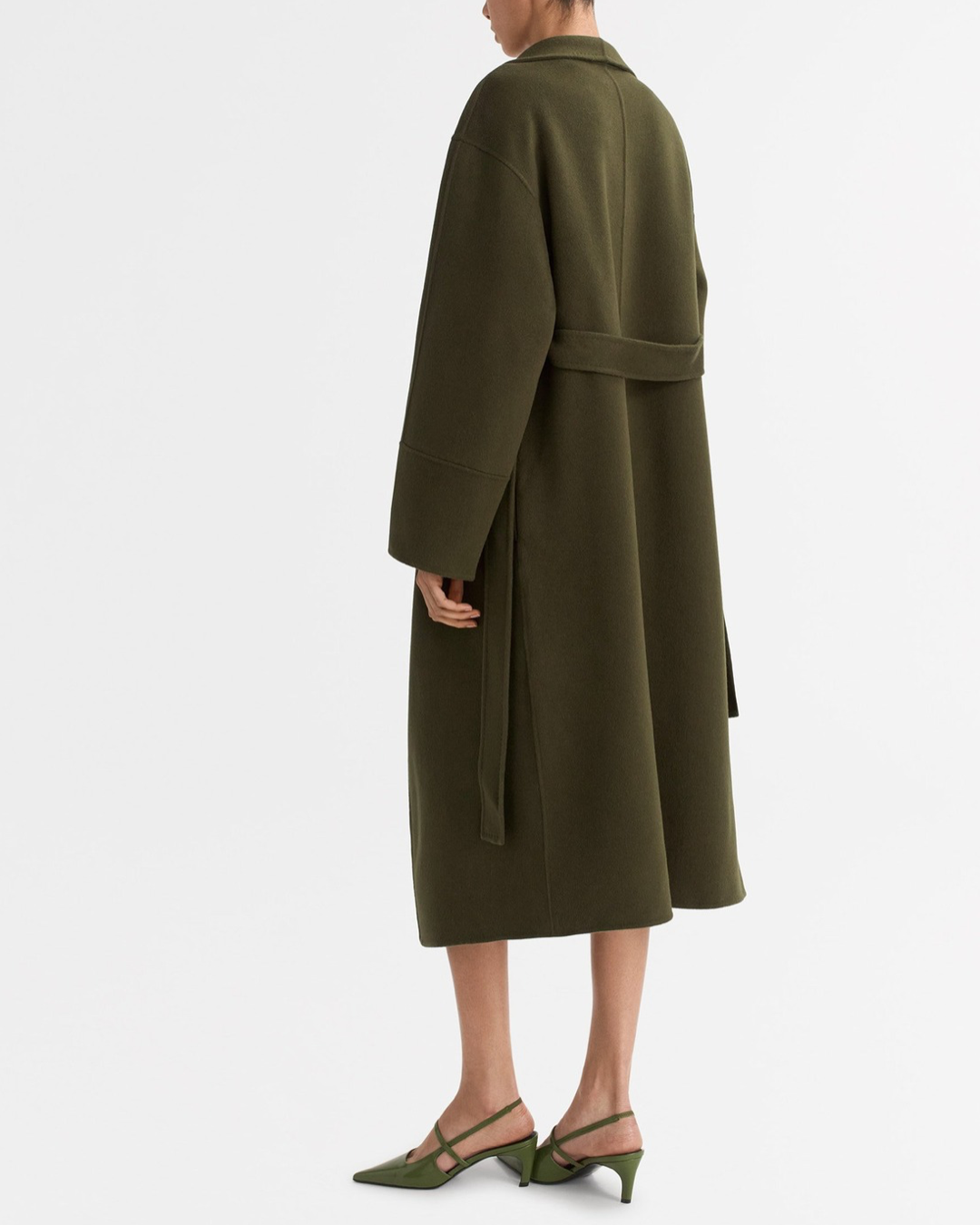 Long Coat in Olive by SOFT GOAT