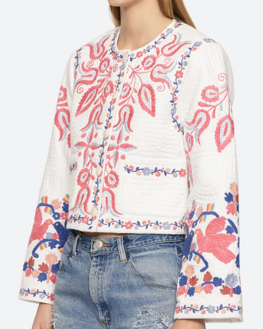 Eevi Embroidered Twill Jacket by Sea New York