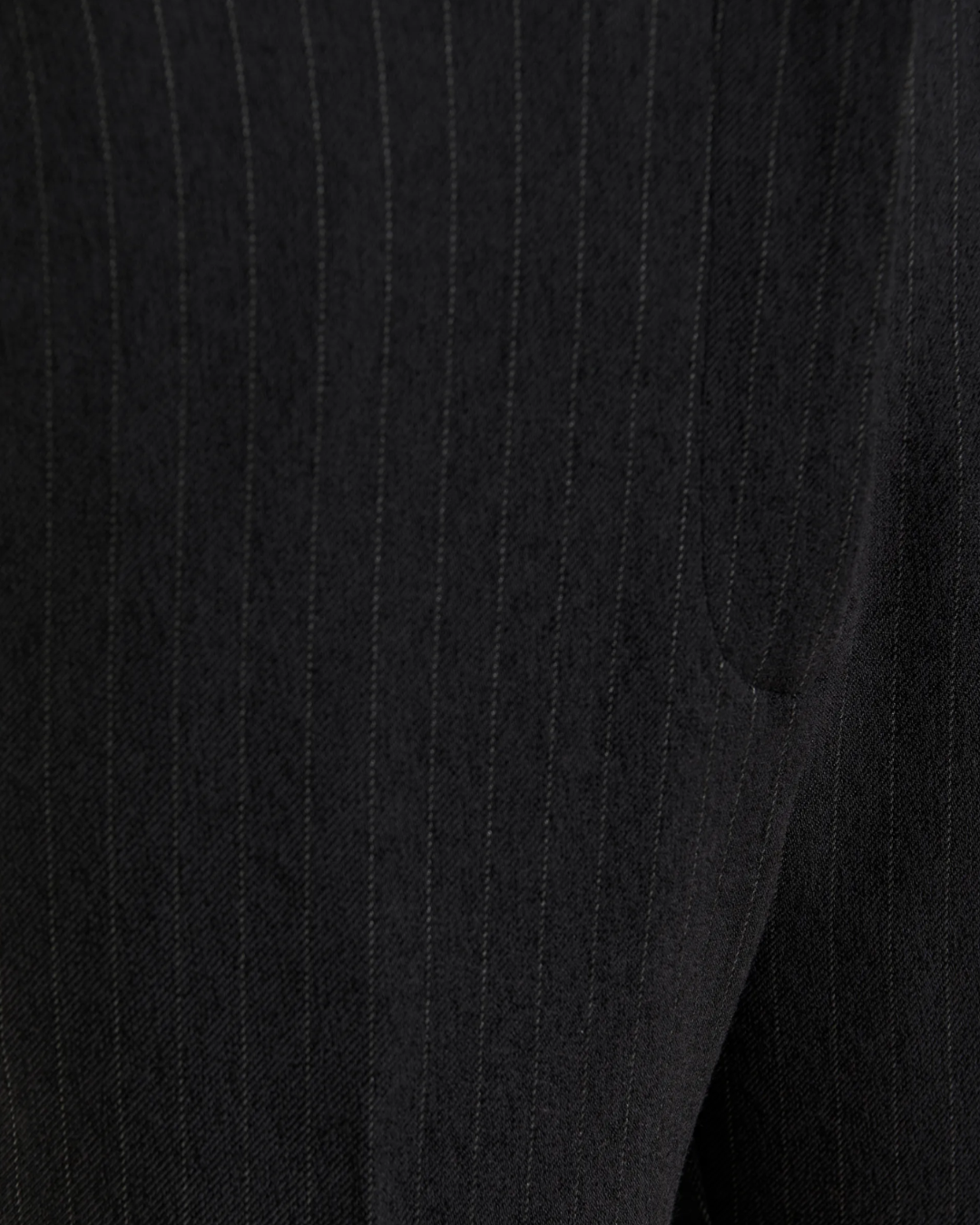 Invade Pinstriped Fitted Flared Pants in Navy by Essentiel Antwerp