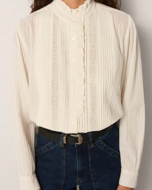 Bella Blouse in Pearl by Maison Hotel