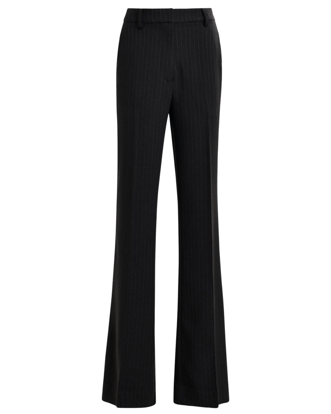 Invade Pinstriped Fitted Flared Pants in Navy by Essentiel Antwerp
