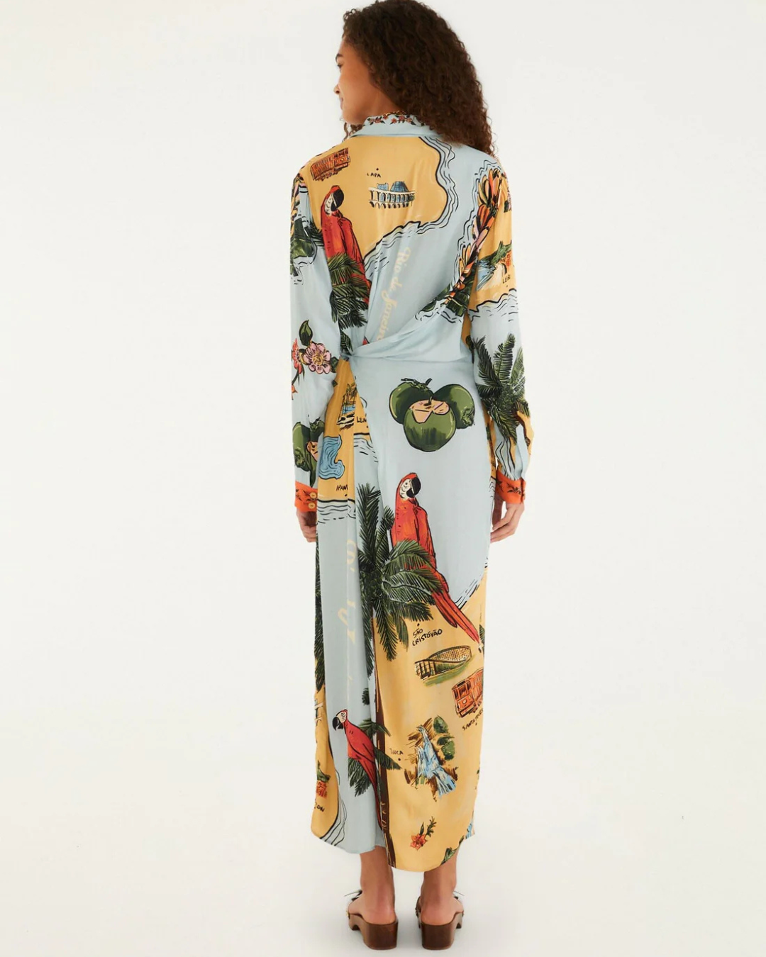 Beaches Path Collared Buttoned Maxi Dress by Farm Rio