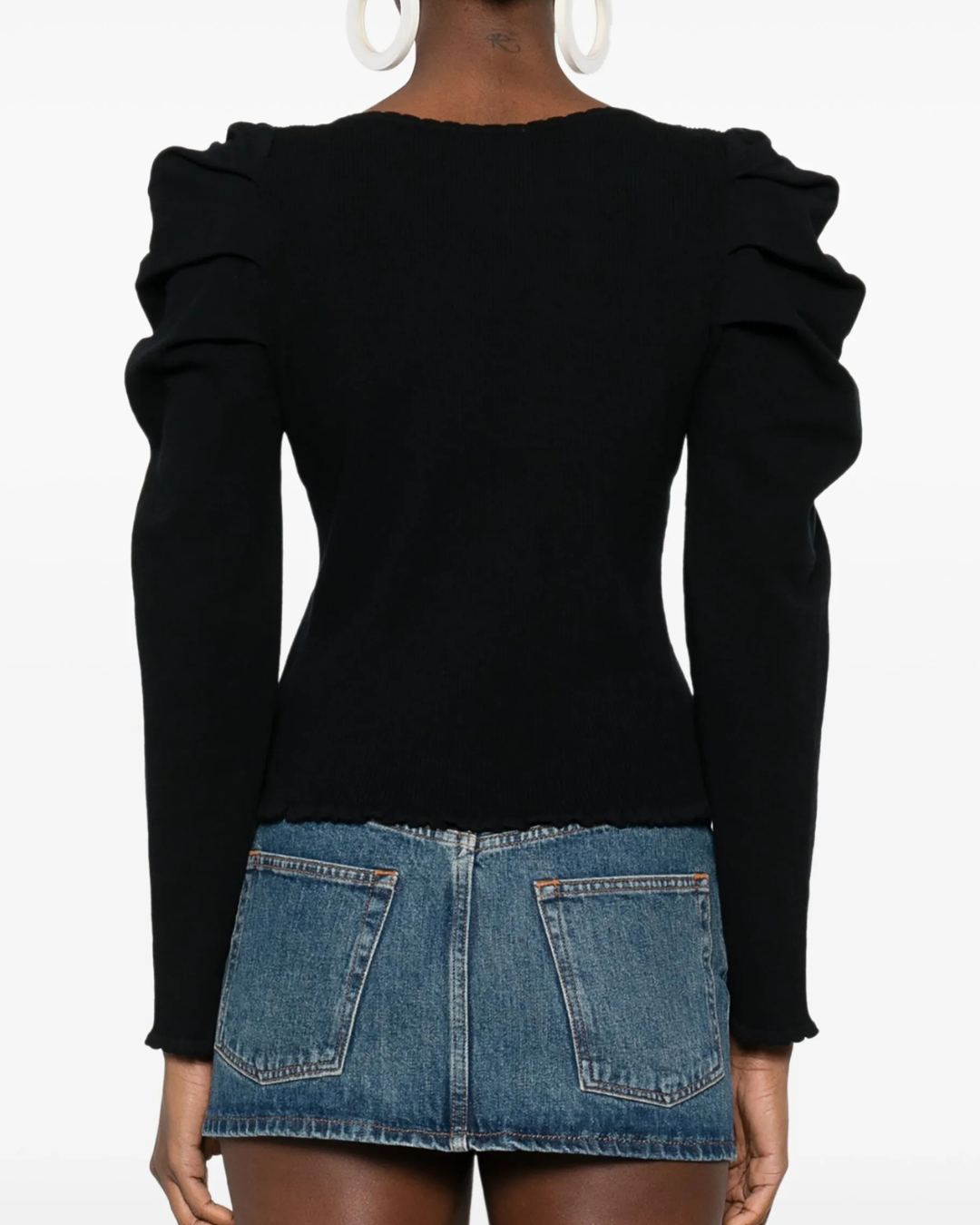 Black Knit Blouse by FARM Rio