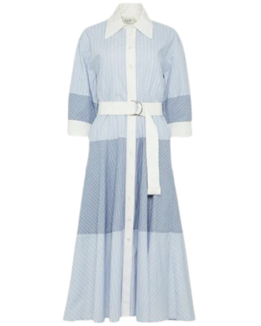 Helmi Striped Shirt Dress in Blue by Sea New York