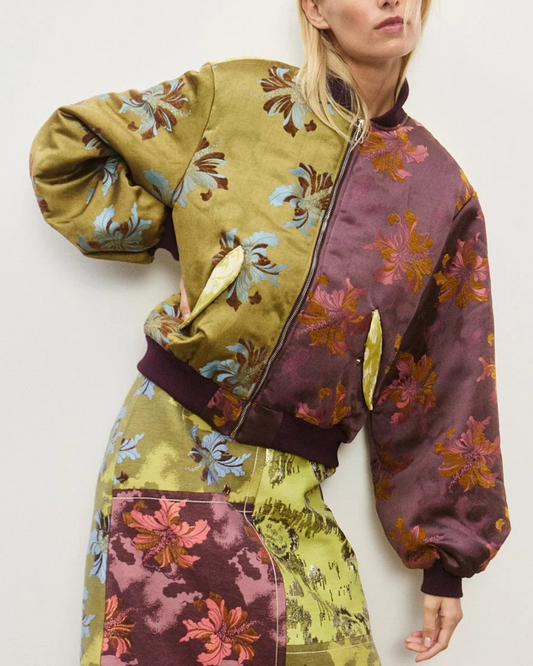 Adriana Jacquard Bomber Jacket by Alemais