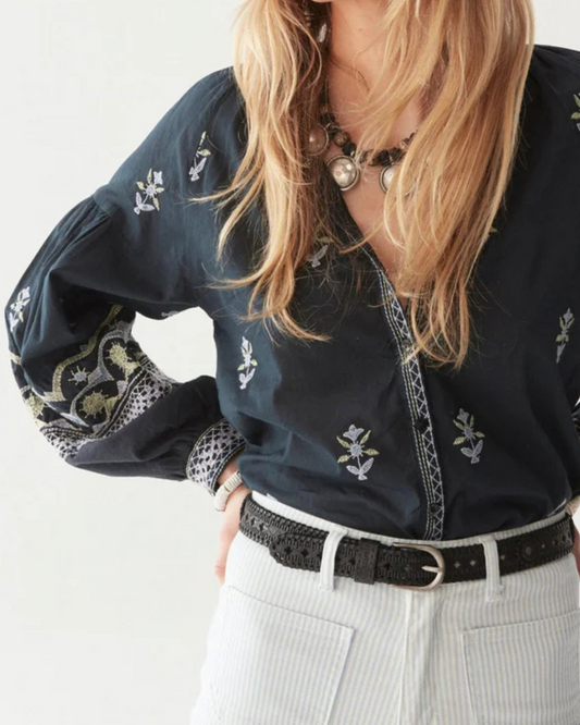 Chandra Blouse in Midnight Wish by Maison Hotel